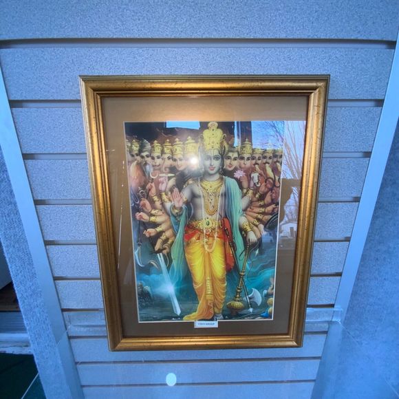 💥 Hindu Art Print Vishnu Vishwaroopa💥 Professionally Framed 19.5" x 13.5" In💥 - Picture 11 of 15